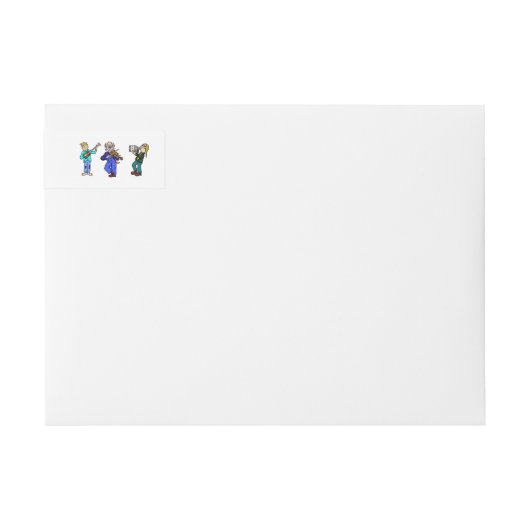 Hillbilly Musicians Wraparound Address Label (Voorkant)