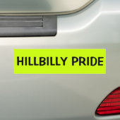 HILLBILLY PRIDE BUMPERSTICKER (Op auto)