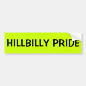 HILLBILLY PRIDE BUMPERSTICKER (Voorkant)