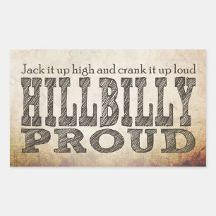 Hillbilly Proud Rechthoekige Sticker