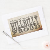 Hillbilly Proud Rechthoekige Sticker (Envelop)