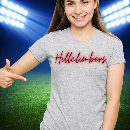 Hillclimbers Gloeiend Script Tshirt
