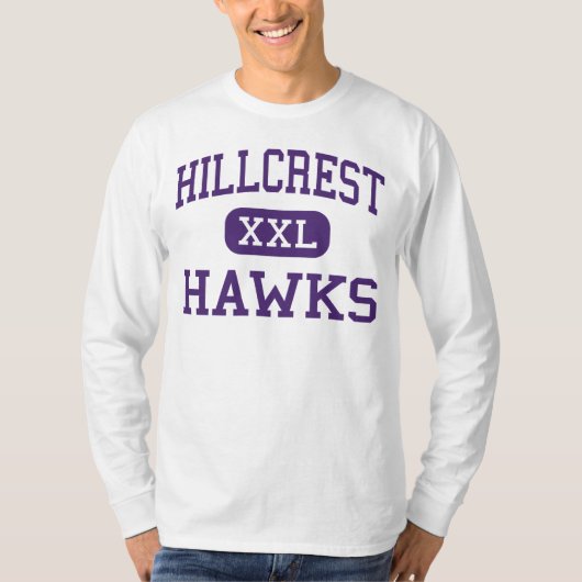 Hillcrest - Hawks - High School - Jamaica New York T-shirt (Voorkant)