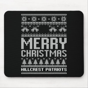Hillcrest Patriots Logo Vrolijk Kerstfeest Lelijk  Muismat