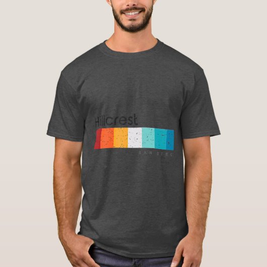 Hillcrest San Diego Retro Design T-shirt (Voorkant)