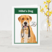 Hillel's Dog Funny Bar/Bat Mitzvah Card Kaart (Gele Bloem)