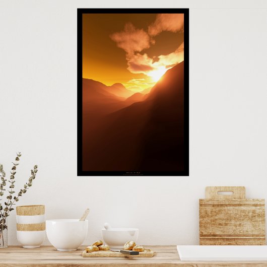 Hillfire (variatie) poster (Keuken)