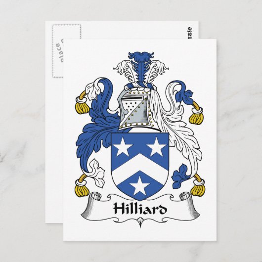 Hilliard Family Crest Briefkaart (Voorkant / Achterkant)