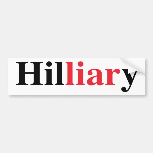 "Hilliary" Bumpersticker (Voorkant)