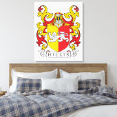 Hillis Family Crest Canvas Afdruk (Insitu (Slaapkamer))