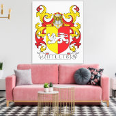 Hillis Family Crest Canvas Afdruk (Insitu (Woonkamer))