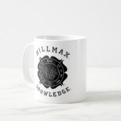 Hillmax Groknowledge Logo Zwart Wit Koffiemok (Voorkant links)