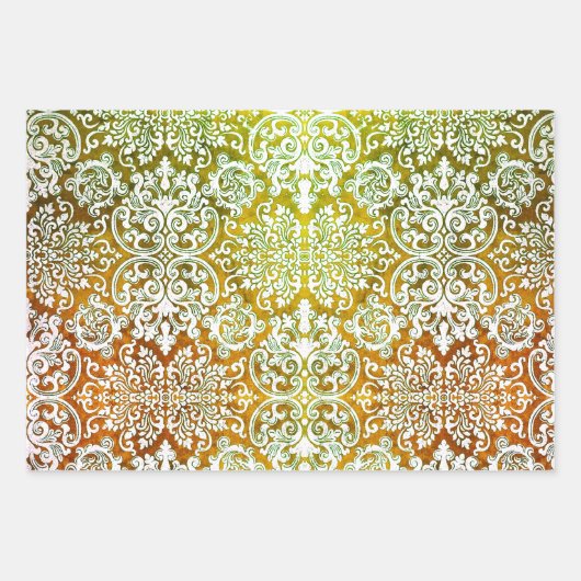 Hillrose Gold, Woodbury en Floral Sampler Inpakpapier Vel (Voorkant)