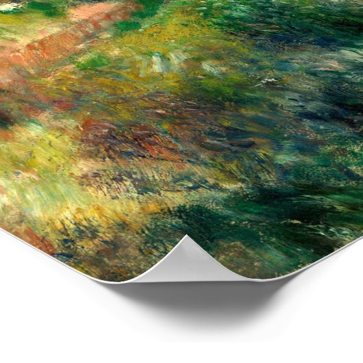 Hills in de baai van Moulin Huet, Renoir Poster (Hoek)