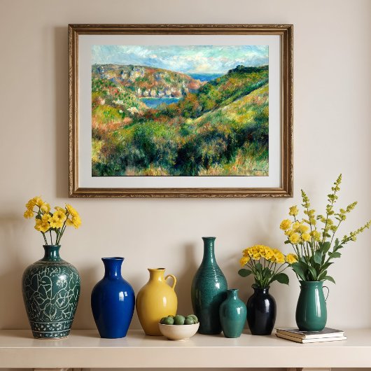 Hills in de baai van Moulin Huet, Renoir Poster