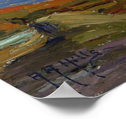 Hills - Kustafval Uitzicht Poster (Hoek)