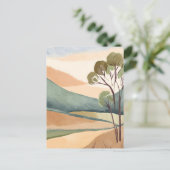 Hills of Beige | Natural Landscape Painting Briefkaart (Staand voorkant)