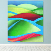 Hills on Ice Canvas Afdruk (Insitu (Houten vloer))
