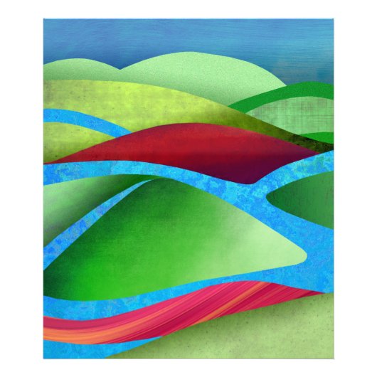 Hills on Ice Foto Afdruk (Voorkant)