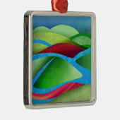 Hills on Ice Metalen Ornament (Rechts)