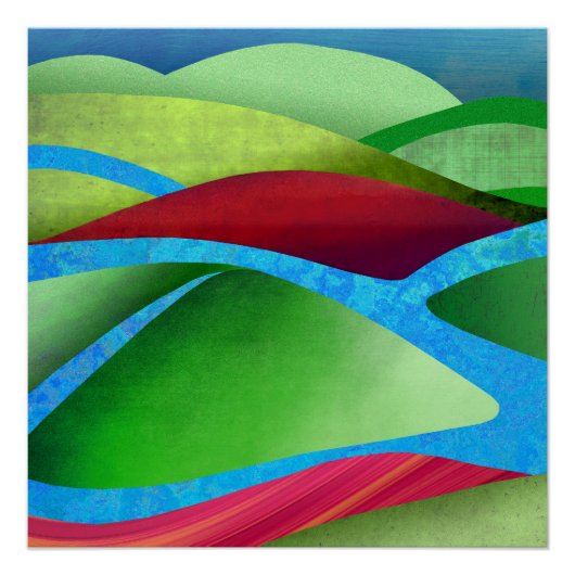 Hills on Ice Perfect Poster (Voorkant)