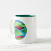 Hills on Ice Tweekleurige Koffiemok (Voorkant links)