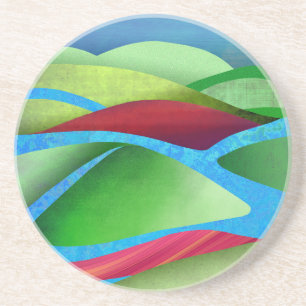 Hills on Ice Zandsteen Onderzetter