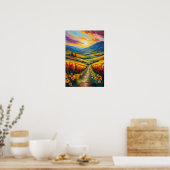 Hill's Radiance, Deken van bloemen. Poster (Keuken)