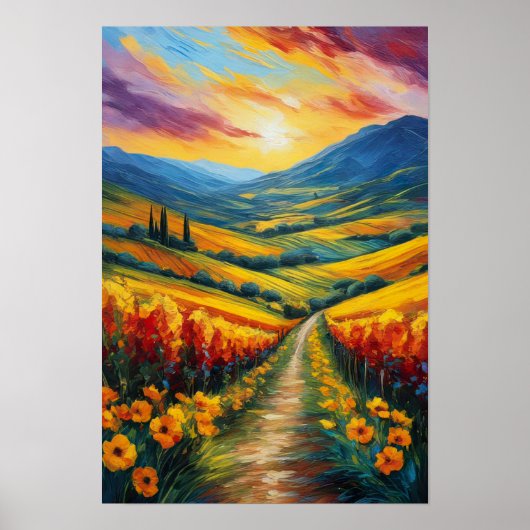 Hill's Radiance, Deken van bloemen. Poster (Voorkant)