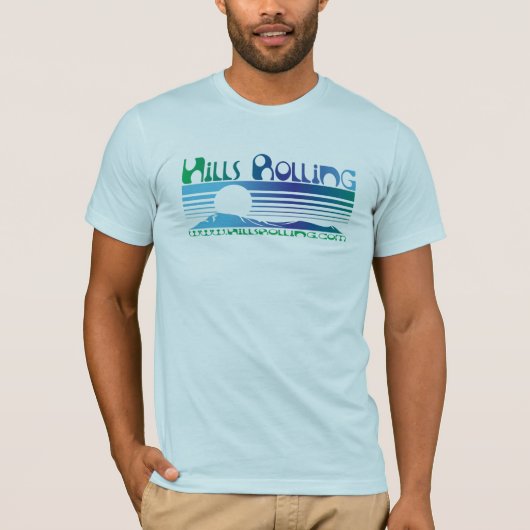 Hills Rolling — T-Shirt met Sunset Design (Voorkant)
