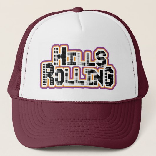 Hills Rolling Trucker Hat met kleine cirkels logo Trucker Pet (Voorkant)