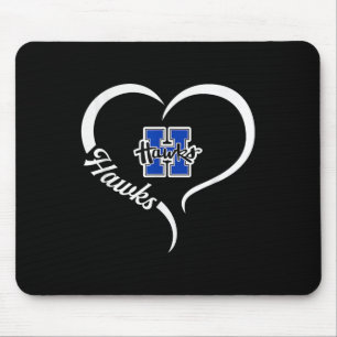 Hillsboro Hawks Logo Half Heart Slogan HS Muismat