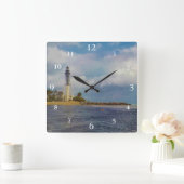 Hillsboro Inlet Licht Schilderachtig Vierkante Klok (Huis)