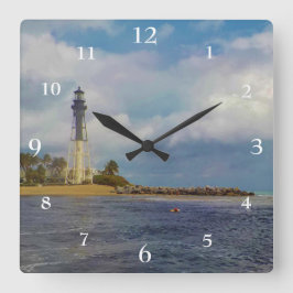 Hillsboro Inlet Licht Schilderachtig Vierkante Klok