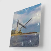 Hillsboro Inlet Licht Schilderachtig Vierkante Klok (Hoek)