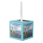 Hillsboro Inlet Light Kubus Ornament (Achter hoekig)