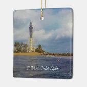 Hillsboro Inlet Light Square Ded Keramisch Ornament (Links)