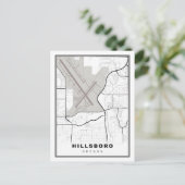 Hillsboro Map Briefkaart (Staand voorkant)