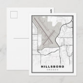Hillsboro Map Briefkaart (Voorkant / Achterkant)