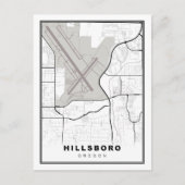 Hillsboro Map Briefkaart (Voorkant)