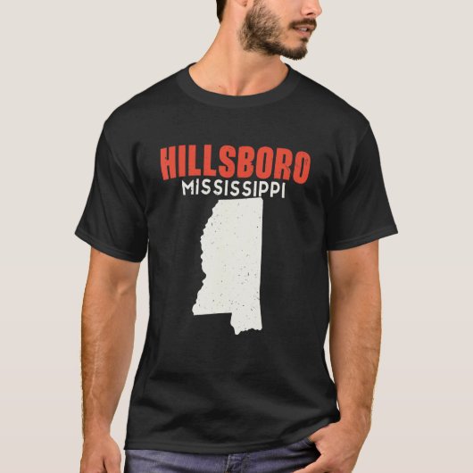 Hillsboro Mississippi USA T-shirt (Voorkant)