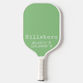 Hillsboro Oregon Latitude Longitude Pickleball Paddle (Achterkant)