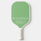 Hillsboro Oregon Latitude Longitude Pickleball Paddle (Voorkant)