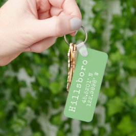 Hillsboro Oregon Latitude Longitude Sleutelhanger