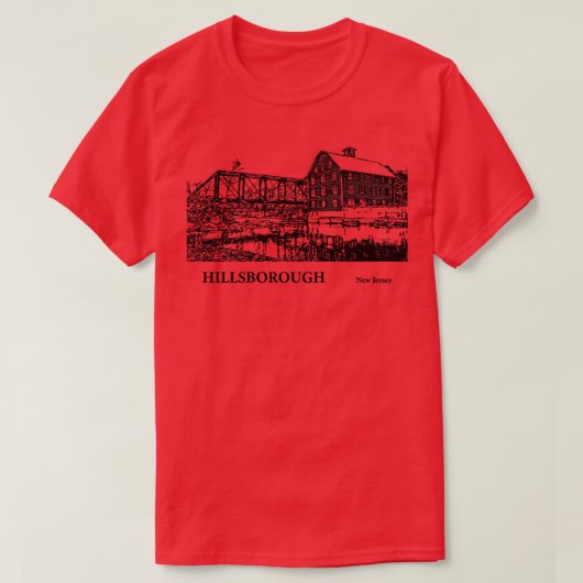 Hillsborough New Jersey 3 T-shirt (Design voorkant)