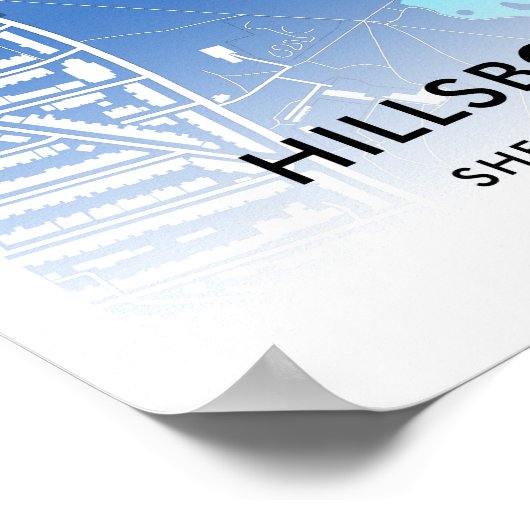 Hillsborough Stadium Poster, de thuisbasis van She Poster (Hoek)