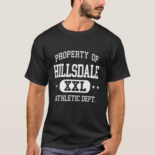 Hillsdale Retro Athletic Property Dept T-shirt (Voorkant)
