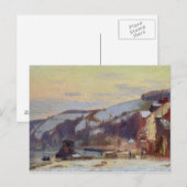 Hillside bij Croisset onder sneeuw Briefkaart (Voorkant / Achterkant)