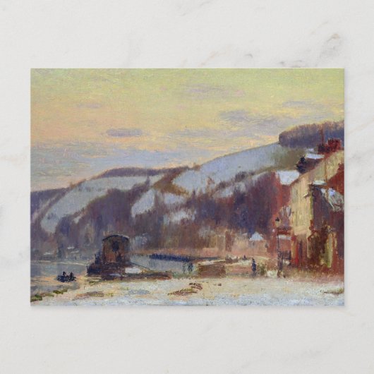 Hillside bij Croisset onder sneeuw Briefkaart (Voorkant)