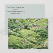 HILLSIDE CHANGE OF ADDRESS-BRIEFKAART FEESTDAGENKAART (Voorkant / Achterkant)